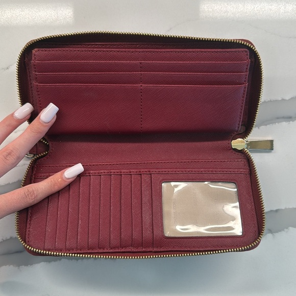 Merlot Red Michael Kors Wallet - Picture 3 of 6